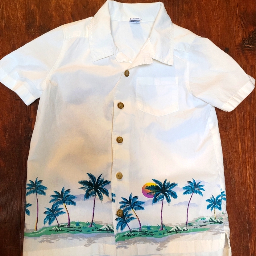 Boys 4t old navy white button down shirt